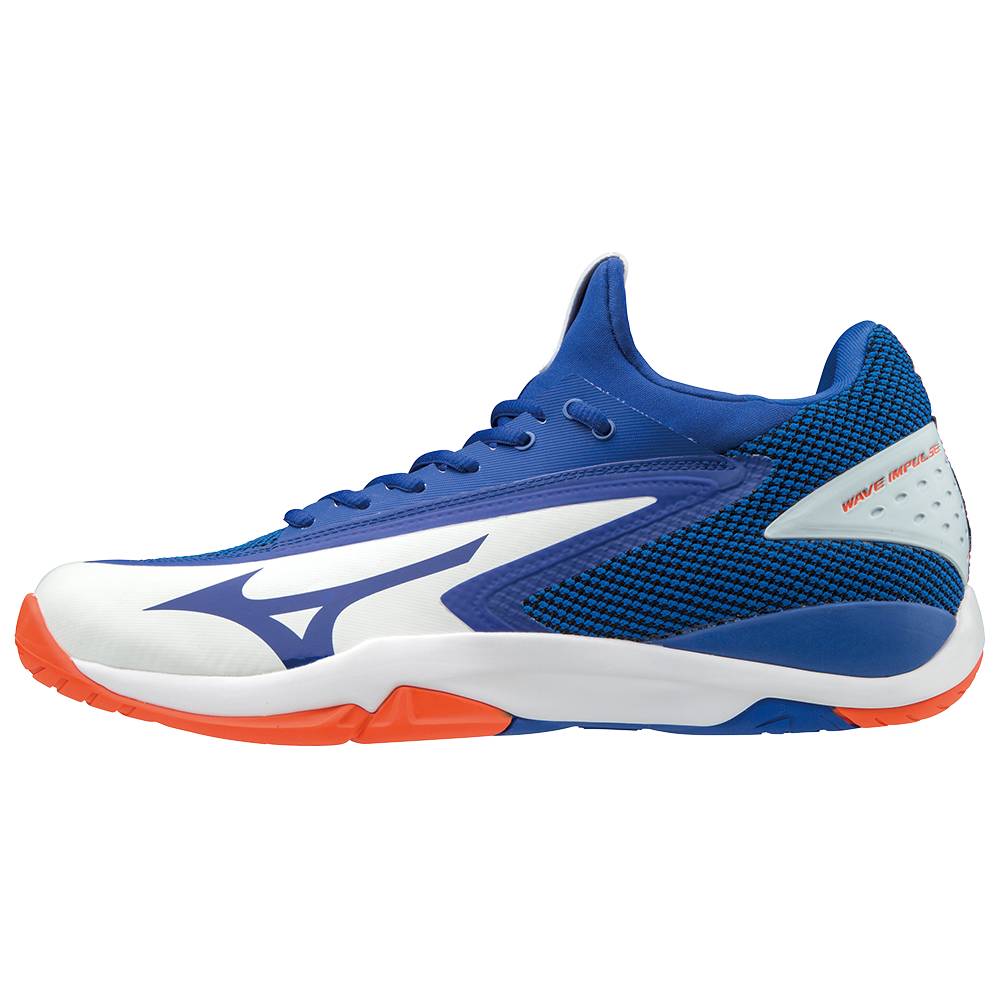 Panske Tenisove Topanky Mizuno Wave Impulse Biele/Modre Vypredaj FELP98306